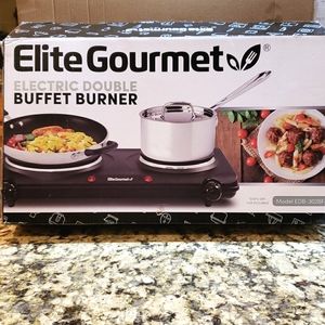 NEW Elite Gourmet Electric Double Buffet Burner Orig $65